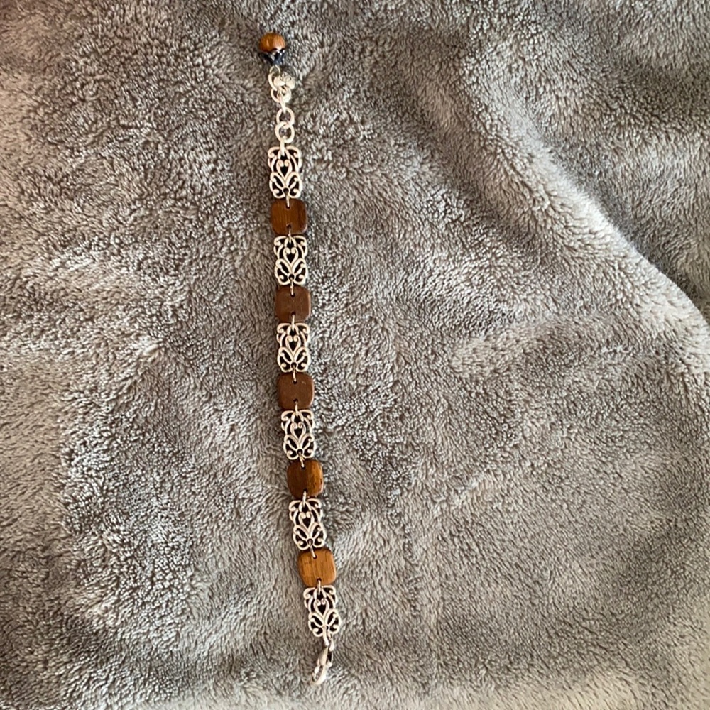 Brighton Wood and Silver Bracelet